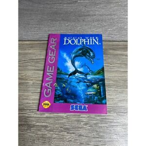Sega Game Gear Ecco the Dolphin Instruction Manual Original 1993 Booklet